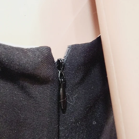 BALI Textured Striped Wave Colorblock Asymmetrical Shoulder Dress Size L - Picture 8 of 14